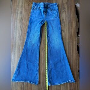 American Eagle Women's Jeans Festival Flare Denim Casual 4 Long